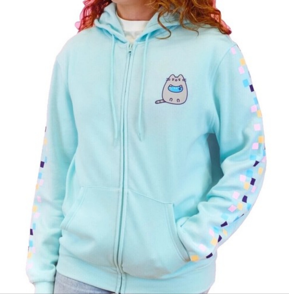 Pusheen 2022 Gamer Zip Up Mint Hoodie XXL